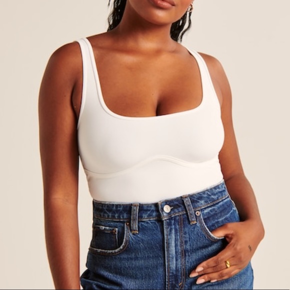 Abercrombie u0026 Fitch | Tops | Abercrombie Seamless Fabric Corset Squareneck  Tank | Poshmark